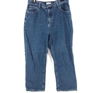 Cherokee jeans women’s 14 blue denim medium wash mom Strait boot 32 x 26
